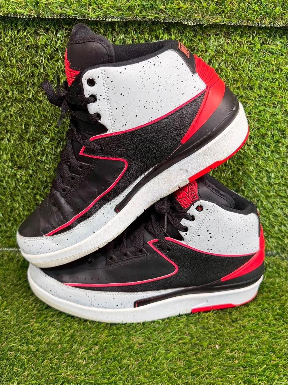 Nike Air Jordan 2 Retro Infrared 23 Black Cement 385475-023 Size 10 Men's OG